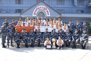 नेपाल एपीएफ महिला फुटबल खेलाडीलाई सम्मान