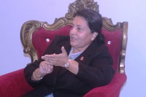 दलिय जिम्मेवारी लिने चरणमा पुगेकी छैन, मिडियामा आएका कुरा गलत हुन : पूर्व राष्ट्रपति भण्डारी