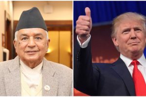 राष्ट्रपति पौडेलद्वारा अमेरिकी राष्ट्रपति ट्रम्पलाई बधाई