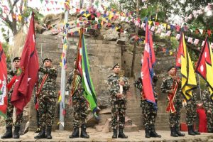 गोरखादेखि काठमाडौँसम्म पदयात्रा गरेर पृथ्वी जयन्ती तथा राष्ट्रिय एकता दिवस मनाउँदै सेना