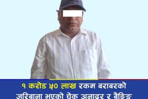 १ करोड ५० लाख रुपैयाँ जरिबाना भएको फरार अभियुक्त अमित अग्रवाल पक्राउ