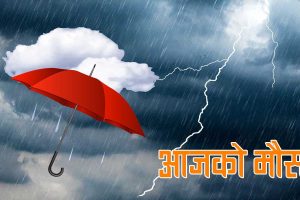 आजको मौसमः तीन प्रदेशमा मेघ गर्जनसहित पानी पर्ने